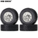 4PCS 1.55" 78*25mm 1/10 Crawler Beadlock Wheels Set (Metaal+Rubber) Band en/of Velg New Enron WHITE 