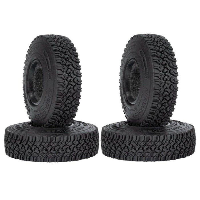 4PCS 1.55" Beadlock Wheel Rim Tires for 1/10 Crawler (Metaal+Rubber) Band en/of Velg upgraderc 