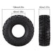 4PCS 1.9" 108mm Wheel Tires for 1/10 Crawler (Rubber) Band en/of Velg Injora 