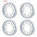 4PCS 1.9"/2.2" Beadlock Wheel Ring for 1/10 Crawler (Aluminium) Band en/of Velg Yeahrun 1.9inch Silver 