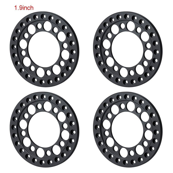4PCS 1.9"/2.2" Beadlock Wheel Ring for 1/10 Crawler (Aluminium) Band en/of Velg Yeahrun 1.9inch Black 