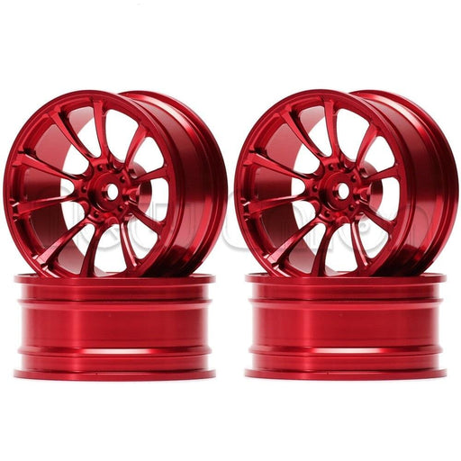 4PCS 1.9" 52x25mm 1/10 Drift Wheel Rims (Aluminium) Band en/of Velg New Enron RED 