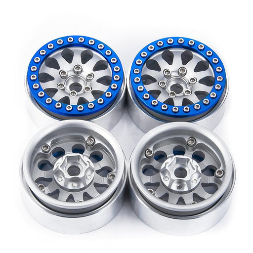 4PCS 1.9" 56.5x25mm 1/10 Beadlock Wheel Rims (Aluminium) - upgraderc