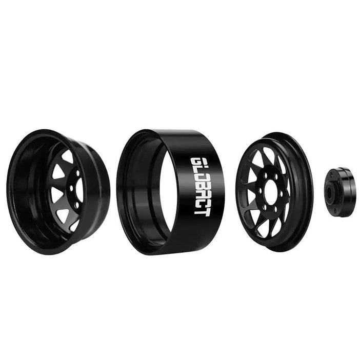 4PCS 1.9" 56.5x28mm Crawler Beadlock Wheels Rims (Aluminium) - upgraderc