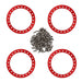 4PCS 1.9" Beadlock Rim Ring for 1/10 Crawler (Aluminium) Band en/of Velg Injora 1.9 Red 