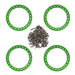 4PCS 1.9" Beadlock Rim Ring for 1/10 Crawler (Aluminium) Band en/of Velg Injora 1.9 Green 