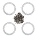 4PCS 1.9" Beadlock Rim Ring for 1/10 Crawler (Aluminium) Band en/of Velg Injora 1.9 Silver 
