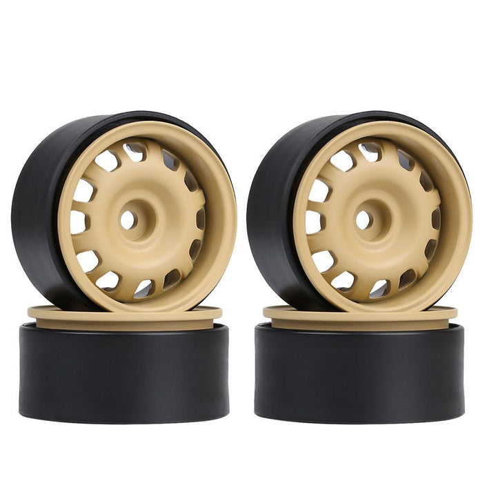 4PCS 1.9" Beadlock Wheel Rims for 1/10 Crawler (Metaal) Band en/of Velg Injora 4PCS YQW-32YE 