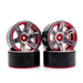 4PCS 1.9" Beadlock Wheel Rims for 1/10 Crawler (Metaal) Band en/of Velg Injora AX615RD Red 