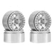 4PCS 1.9" Beadlock Wheel Rims for 1/10 Crawler (Metaal) Band en/of Velg upgraderc Silver 