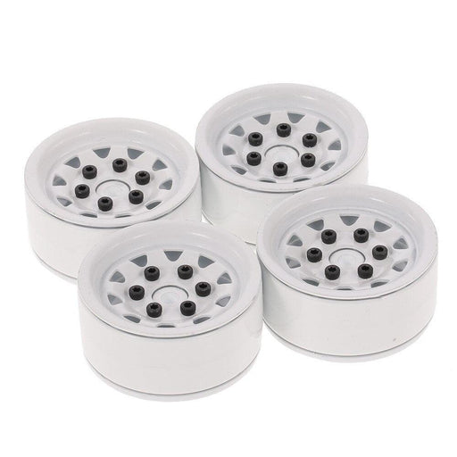 4PCS 1.9" Beadlock Wheel Rims for 1/10 Crawler (Metaal) Band en/of Velg upgraderc white 