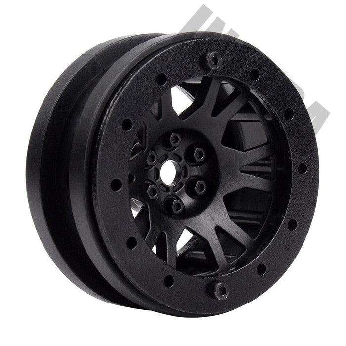 4PCS 1.9" Beadlock Wheel Rims for 1/10 Crawler (Plastic) Band en/of Velg Injora 4PCS AX619BK 