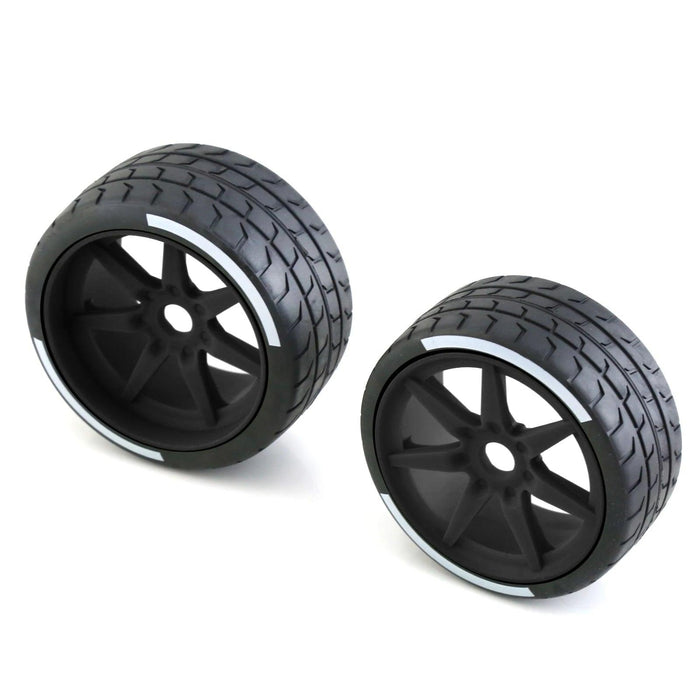 4PCS 100/42mm, 107x53mm 1/8 Drift Wheel Set (Kunststof + rubber) - upgraderc