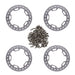 4PCS 1/10 1.9" Beadlock Rims Outer Ring (Aluminium) Band en/of Velg Injora 1.9 Grey 