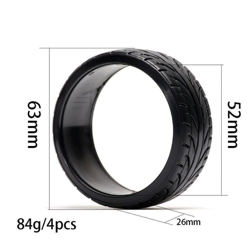 4PCS 1/10 63x26mm Drift Tires (Plastic) Band en/of Velg New Enron 