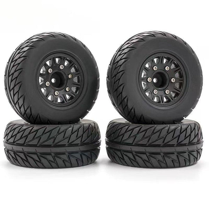 4PCS 110mm Tire Wheel Rims for 1/8, 1/10 Short Course Band en/of Velg upgraderc black 