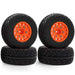 4PCS 110mm Tire Wheel Rims for 1/8, 1/10 Short Course Band en/of Velg upgraderc Orange 