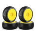 4PCS 116mm Wheel Rim Tires for 1/8 Buggy (Plastic+Rubber) Band en/of Velg upgraderc Yellow 