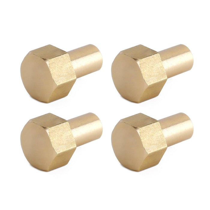 4PCS 11g Extended Wheel Hex w/ Nuts for Axial SCX24 1/24 (Messing) Hex Adapter Injora 4PCS Nuts 