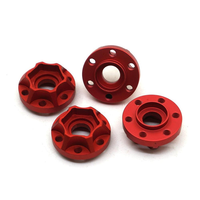 4PCS 12mm Hex Wheel Hub Adapter for Crawler 1/10 Hex Adapter Yeahrun 11mm-Red 
