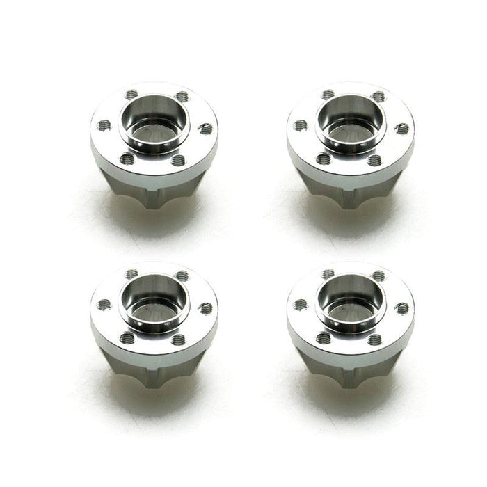 4PCS 12mm Hex Wheel Hub Adapter for Crawler 1/10 Hex Adapter Yeahrun 14.5mm-Silver 