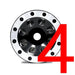 4PCS 15mm 1/35 1/35 Crawler Rims (Aluminium) - upgraderc