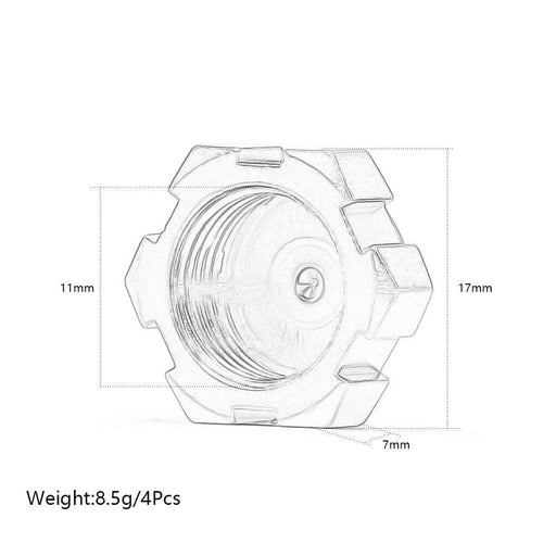4PCS 17mm Wheel Nuts for Arrma 1/7 1/8 (Aluminium) Schroef New Enron 