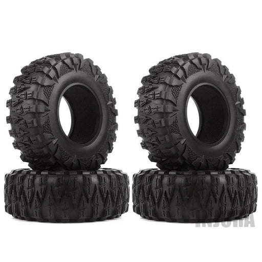 4PCS 2.2" 120mm Tires for 1/10 Crawler (Rubber) Band en/of Velg Injora 