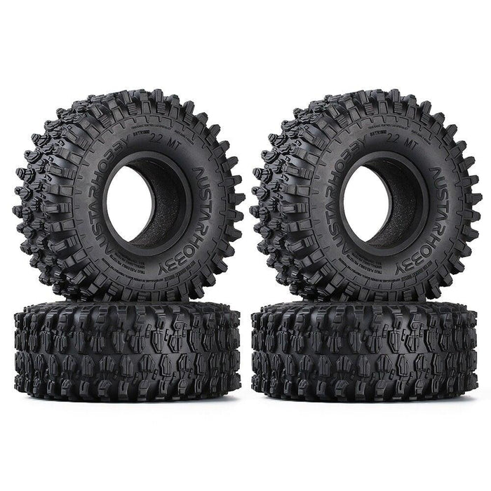 4PCS 2.2" 130mm Tires for 1/10 Crawler (Rubber) Band en/of Velg Injora 