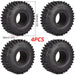 4PCS 2.2" 130x50mm 1/10 Crawler Beadlock Wheels Set (Rubber+Plastic) - upgraderc
