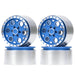 4PCS 2.2" 65x35mm Beadlock Rims for 1/10 Crawler (Aluminium) Band en/of Velg New Enron Blue 