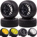 4PCS 2.2" 80x55mm Wheel Set for 1/10 Rally (Plastic+Rubber) Band en/of Velg New Enron 