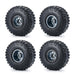 4PCS 2.2" Beadlock Wheel Rim Tires for 1/10 Truggy (Metaal+Rubber) Band en/of Velg Yeahrun Titanium Set 