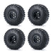 4PCS 2.2" Beadlock Wheel Rim Tires for 1/10 Truggy (Metaal+Rubber) Band en/of Velg Yeahrun Black Set 