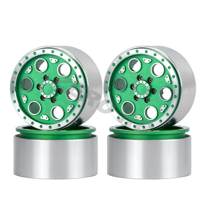 4PCS 2.2" Beadlock Wheel Rims for 1/10 Crawler (Aluminium) - upgraderc