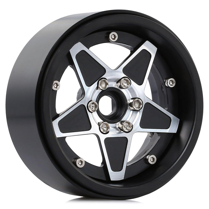 4PCS 2.2" Beadlock Wheel Rims for 1/10 Crawler (Metaal) Band en/of Velg Injora 