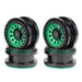 4PCS 2.9" Beadlock Wheel Rims Hub for 1/6 Crawler (Aluminium) Band en/of Velg upgraderc Green 