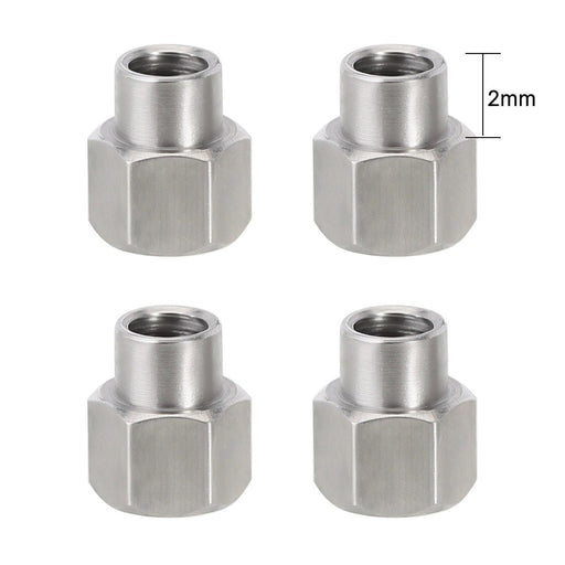 4PCS 2/3/4.5mm M2.5 Long Wheel Nuts for Traxxas TRX4M 1/18 (Metaal) - upgraderc