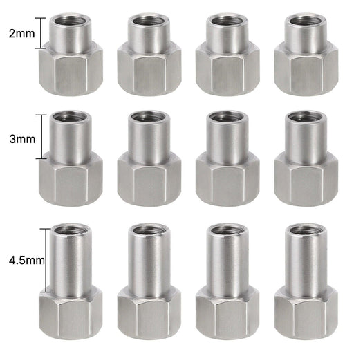 4PCS 2/3/4.5mm M2.5 Long Wheel Nuts for Traxxas TRX4M 1/18 (Metaal) - upgraderc