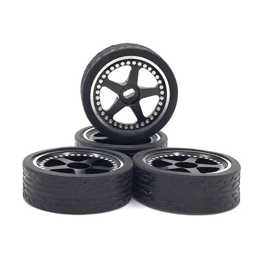4PCS 26x11mm Touring Wheel Set for Wltoys 1/28 (Metaal+Rubber) - upgraderc