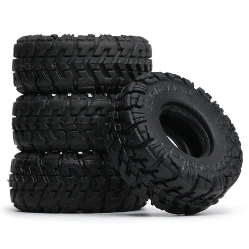 4PCS 28mm 1/35 1/32 Crawler Tires (Plastic) - upgraderc