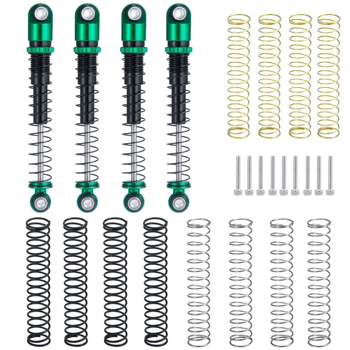 4PCS 31~48mm Shock Absorbers for Axial SCX24 1/24 (Metaal) Schokdemper Yeahrun 48mm-B Green 