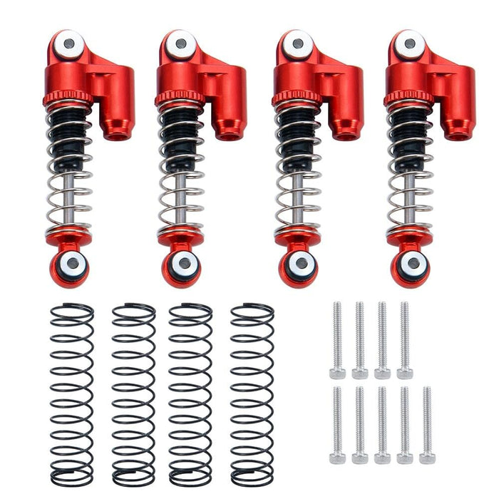 4PCS 31~48mm Shock Absorbers for Axial SCX24 1/24 (Metaal) Schokdemper Yeahrun 31mm-B Red Black 