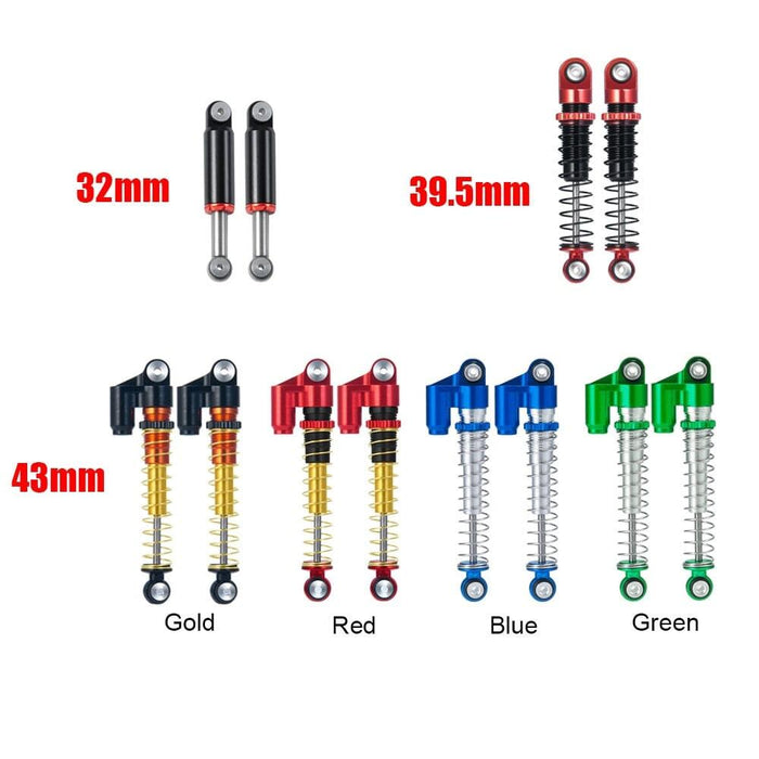 4PCS 31~48mm Shock Absorbers for Axial SCX24 1/24 (Metaal) Schokdemper Yeahrun 