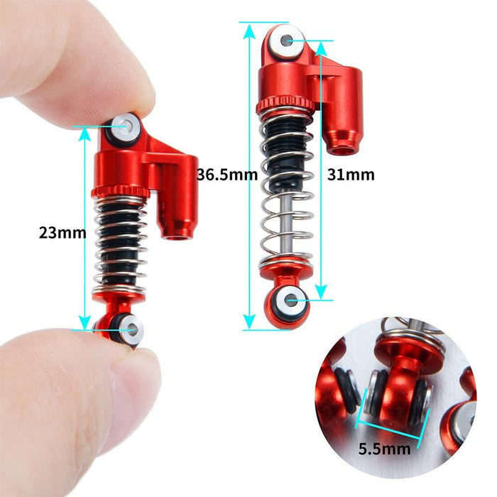4PCS 31~48mm Shock Absorbers for Axial SCX24 1/24 (Metaal) Schokdemper Yeahrun 