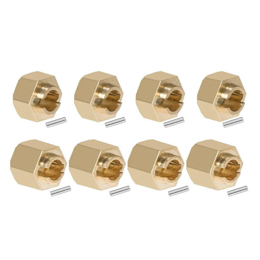 4PCS 4/6mm Extended 7mm 1/18 Wheel Hex (Messing) - upgraderc