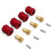 4PCS 4mm Extended Hex Adapter for Axial SCX24 (Aluminium) Hex Adapter Yeahrun Red 