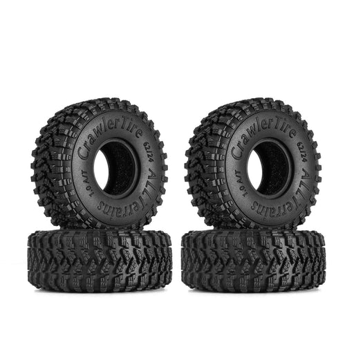 4PCS 62x24mm 1.0" 1/18 1/24 Crawler Tires (Rubber) - upgraderc