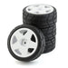4PCS 65mm Tire Wheel Rims for 1/10 Touring, Drift (Plastic, Rubber) Band en/of Velg upgraderc White 