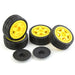 4PCS 65mm Tire Wheel Rims for 1/10 Touring, Drift (Plastic, Rubber) Band en/of Velg upgraderc 